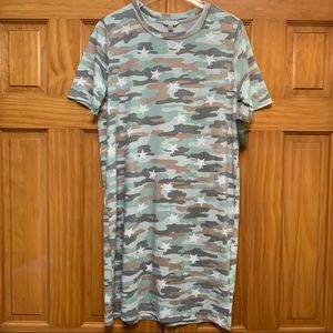 Lucky Brand Camouflage Tee-Shirtdress NWT Medium
